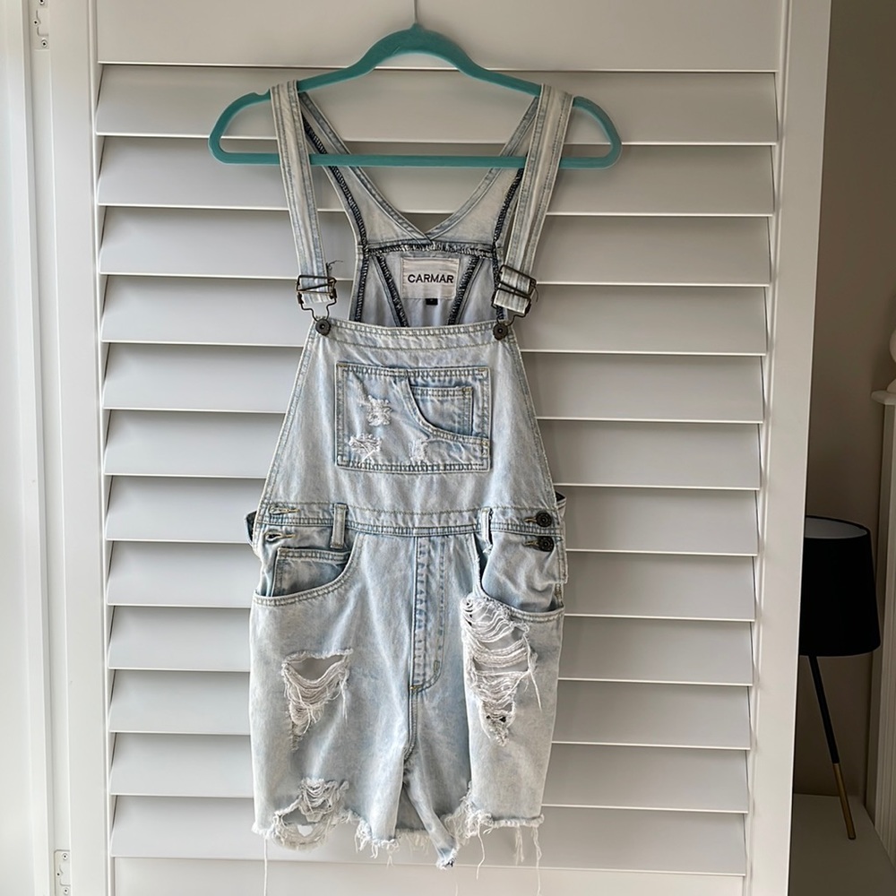carmar shredded jean shorteralls S